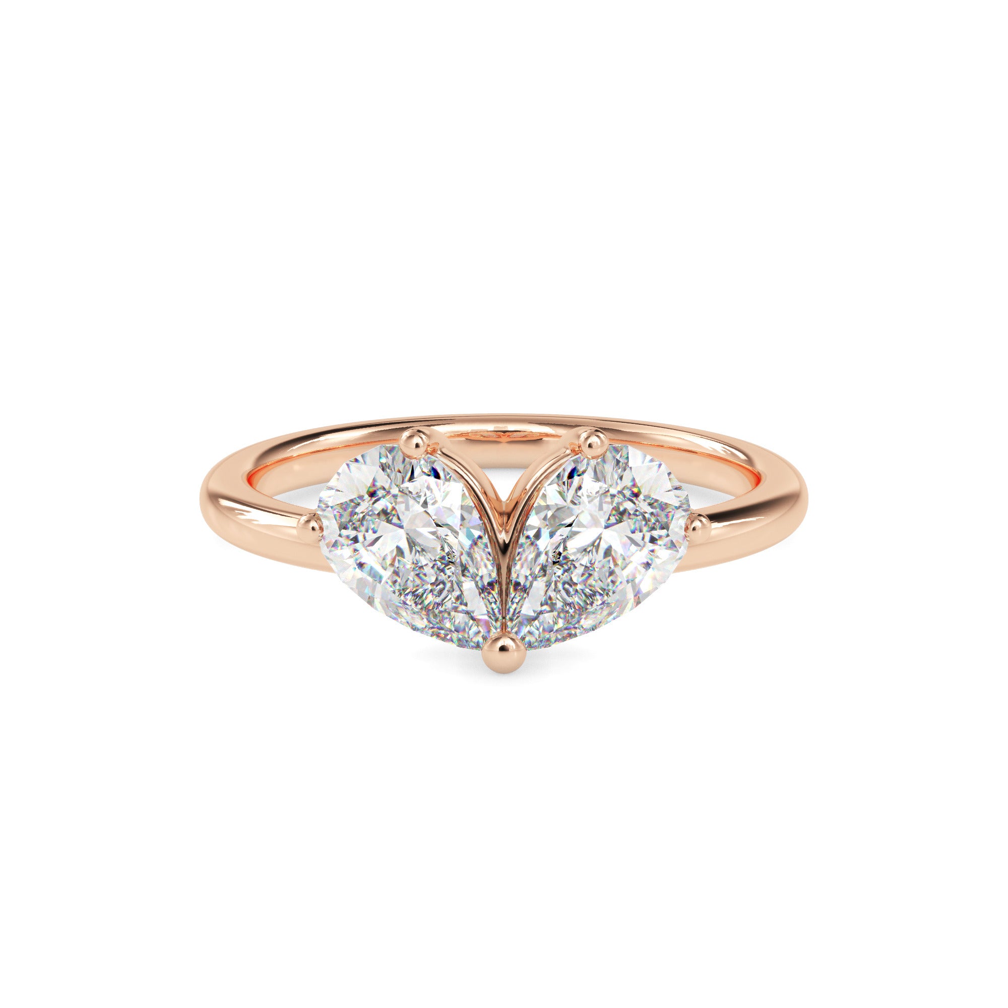 Tasa “Toi et Moi” Pear-Shaped Lab Diamond Ring - 2206