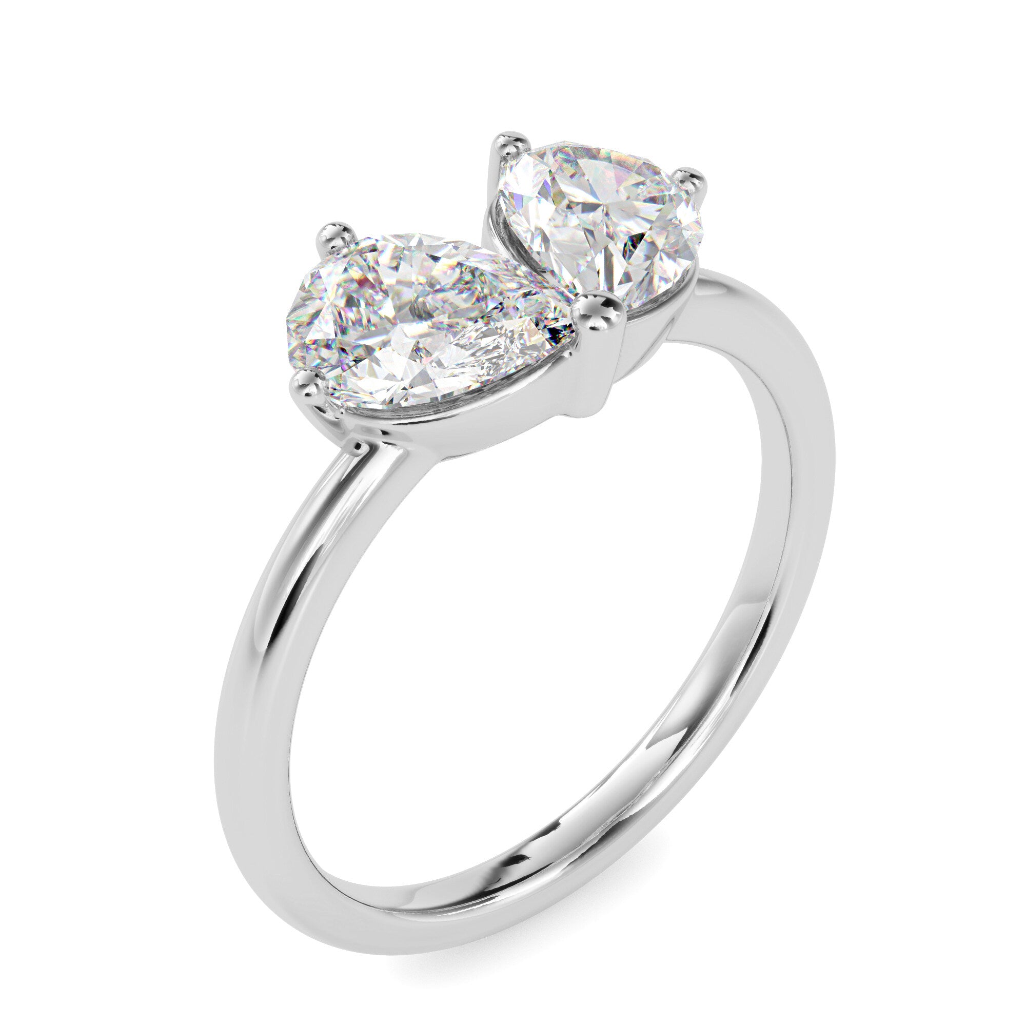 Tasa “Toi et Moi” Pear-Shaped Lab Diamond Ring - 2206