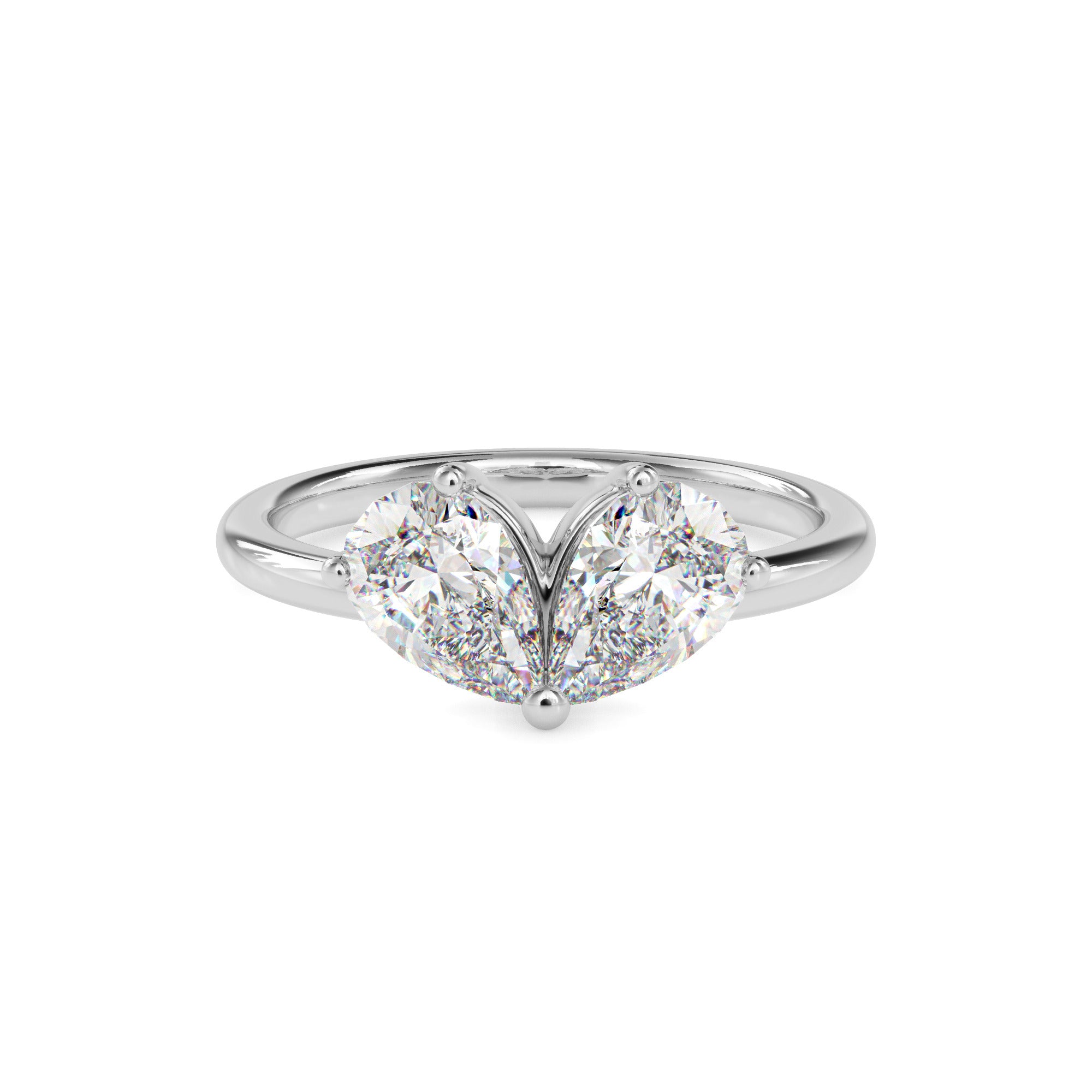 Tasa “Toi et Moi” Pear-Shaped Lab Diamond Ring - 2206