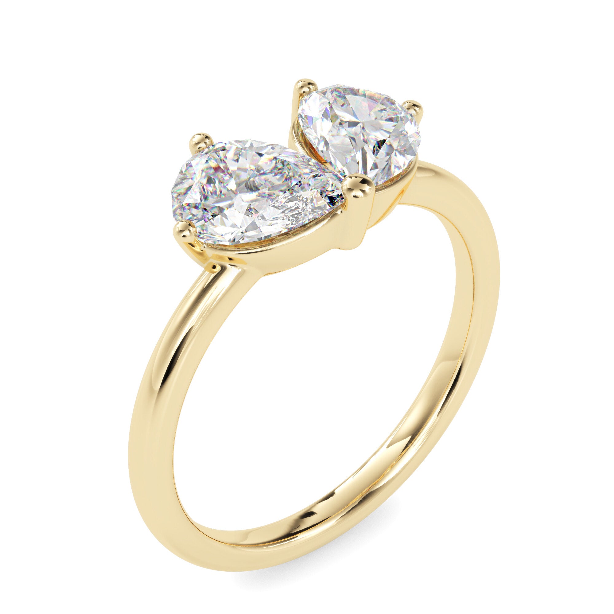 Tasa “Toi et Moi” Pear-Shaped Lab Diamond Ring - 2206