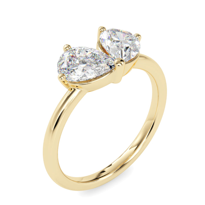 Tasa “Toi et Moi” Pear-Shaped Lab Diamond Ring - 2206