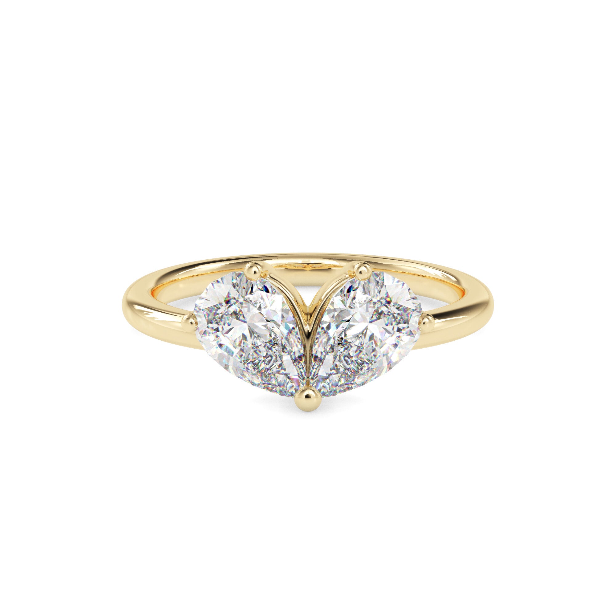 Tasa “Toi et Moi” Pear-Shaped Lab Diamond Ring - 2206