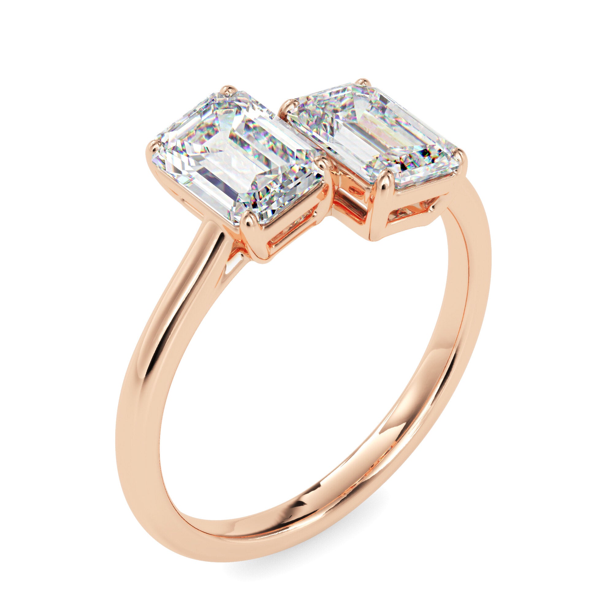 TAsa “Golden Mirror” Toi et Moi Ring - 2219