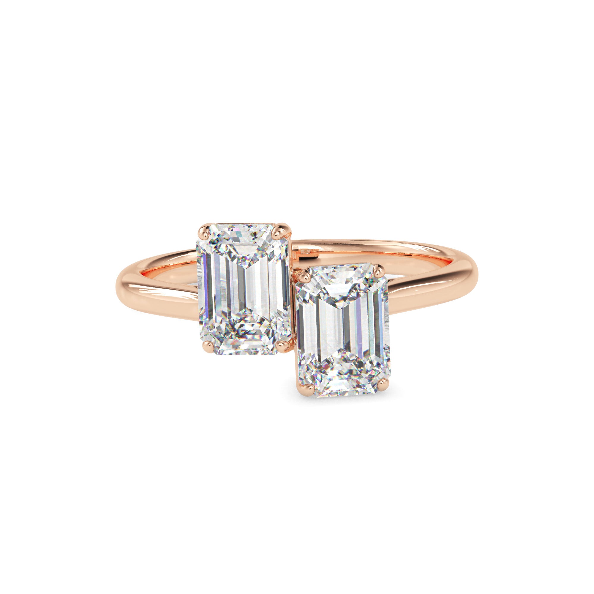 TAsa “Golden Mirror” Toi et Moi Ring - 2219