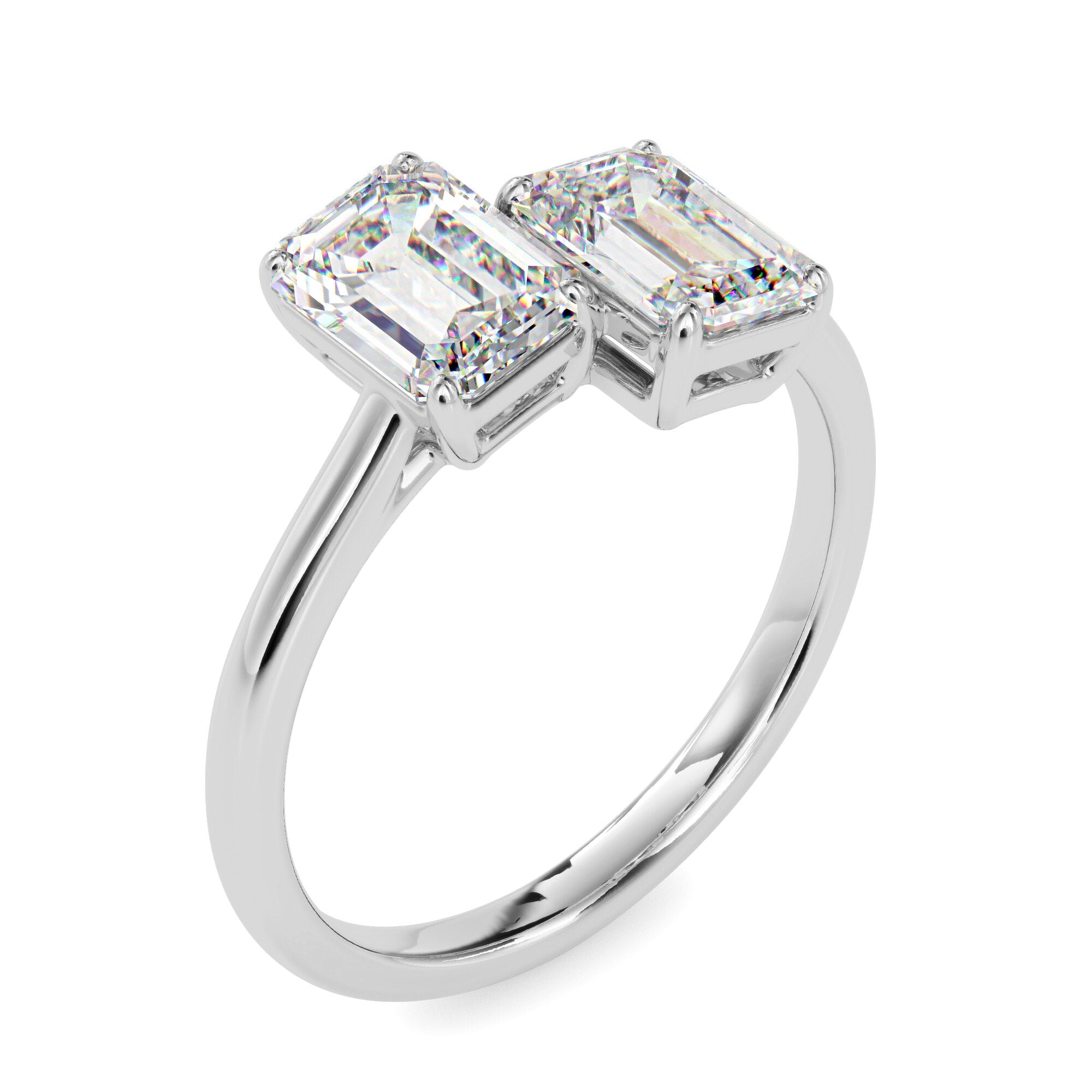 TAsa “Golden Mirror” Toi et Moi Ring - 2219