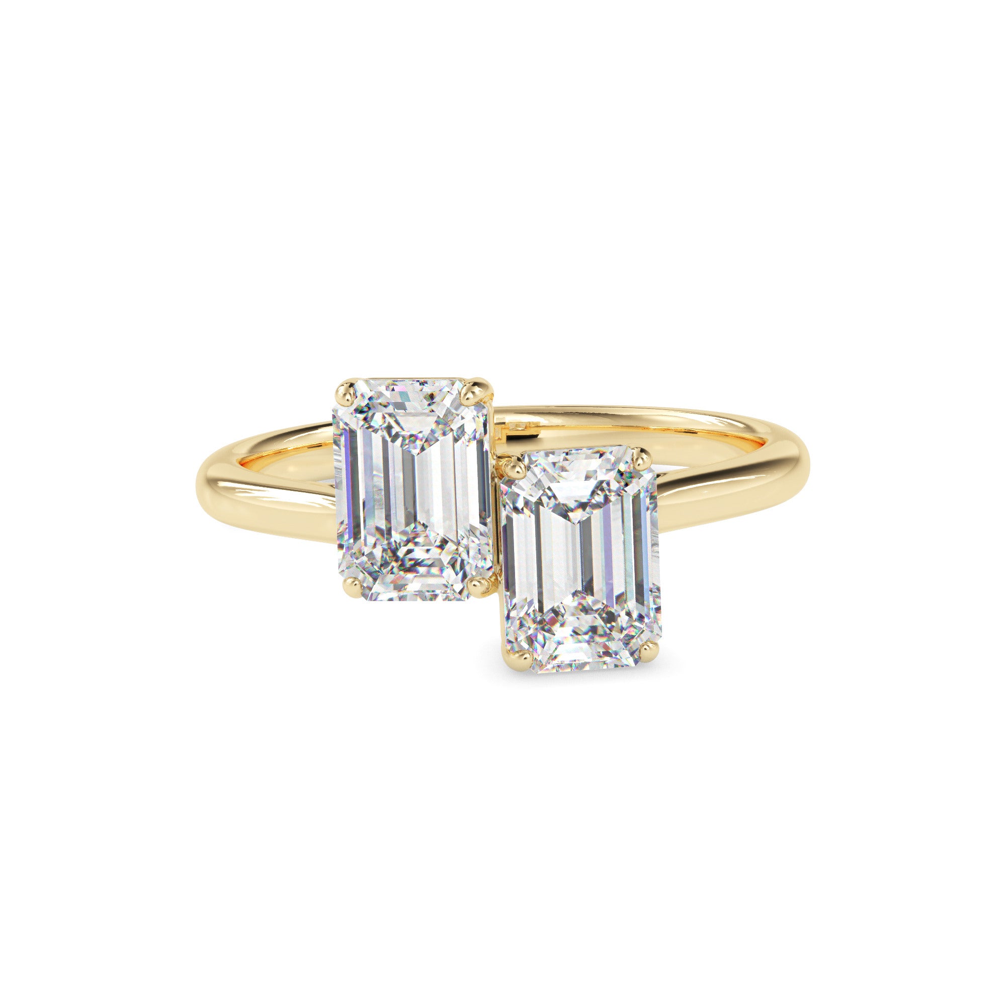 TAsa “Golden Mirror” Toi et Moi Ring - 2219