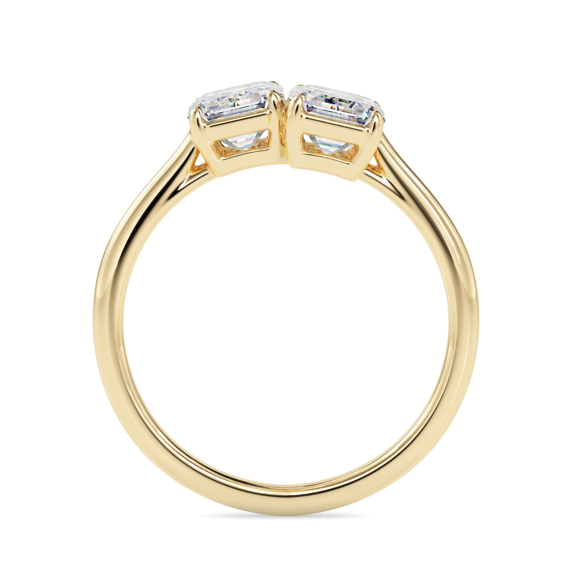 TAsa “Golden Mirror” Toi et Moi Ring - 2219