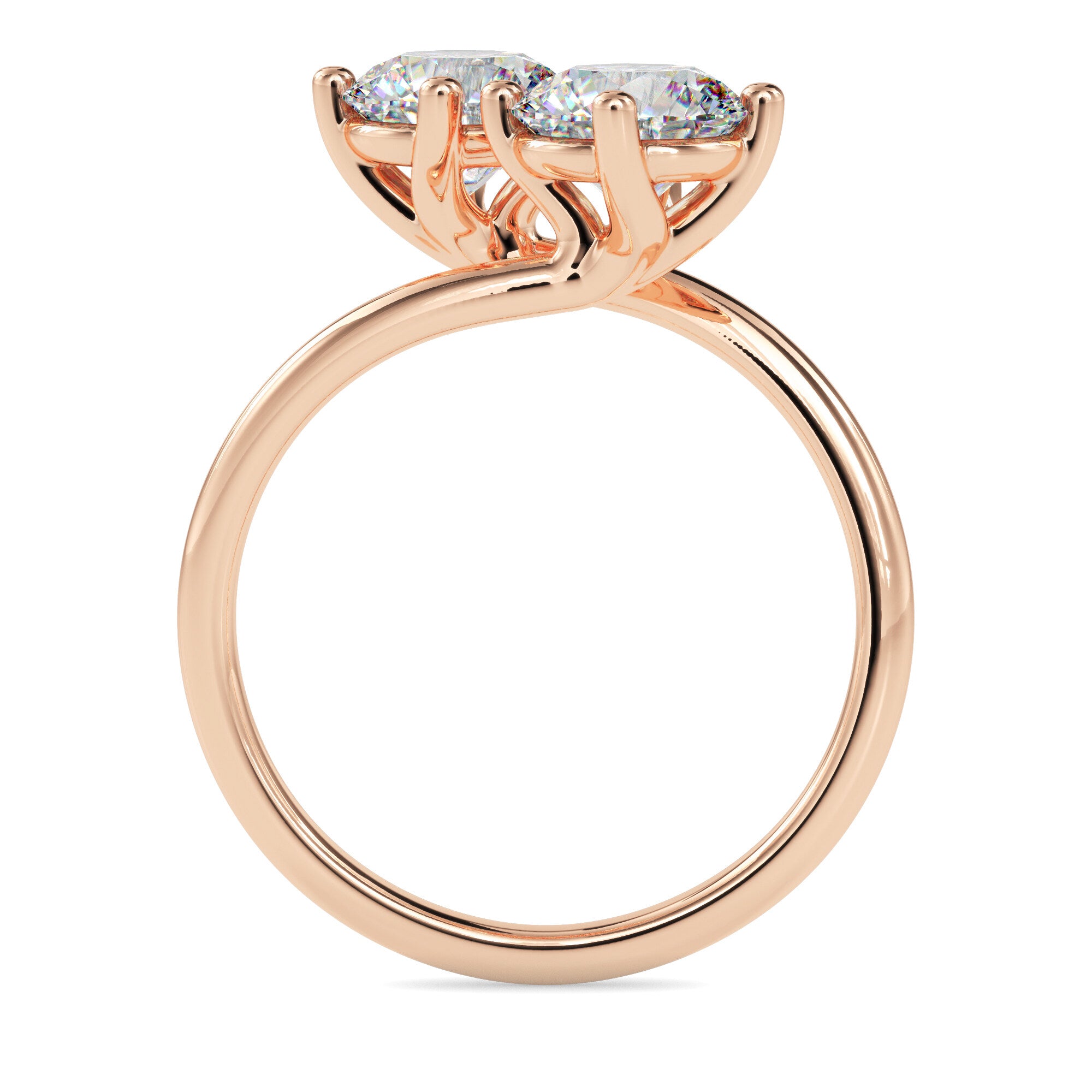 TAsa “Eternal Spark” Toi et Moi Ring - 2221`