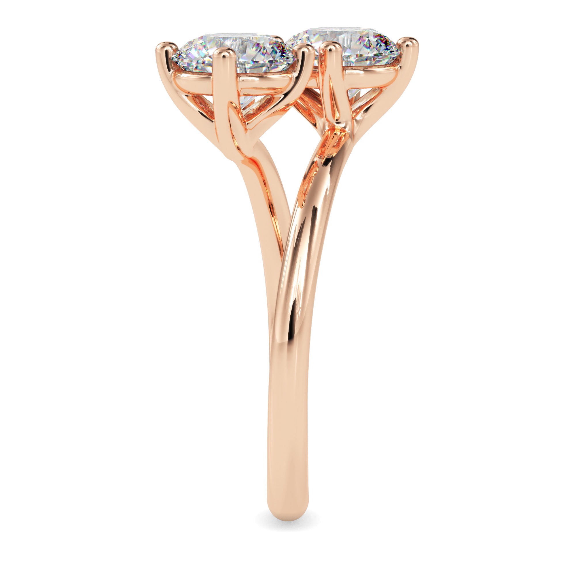 TAsa “Eternal Spark” Toi et Moi Ring - 2221`