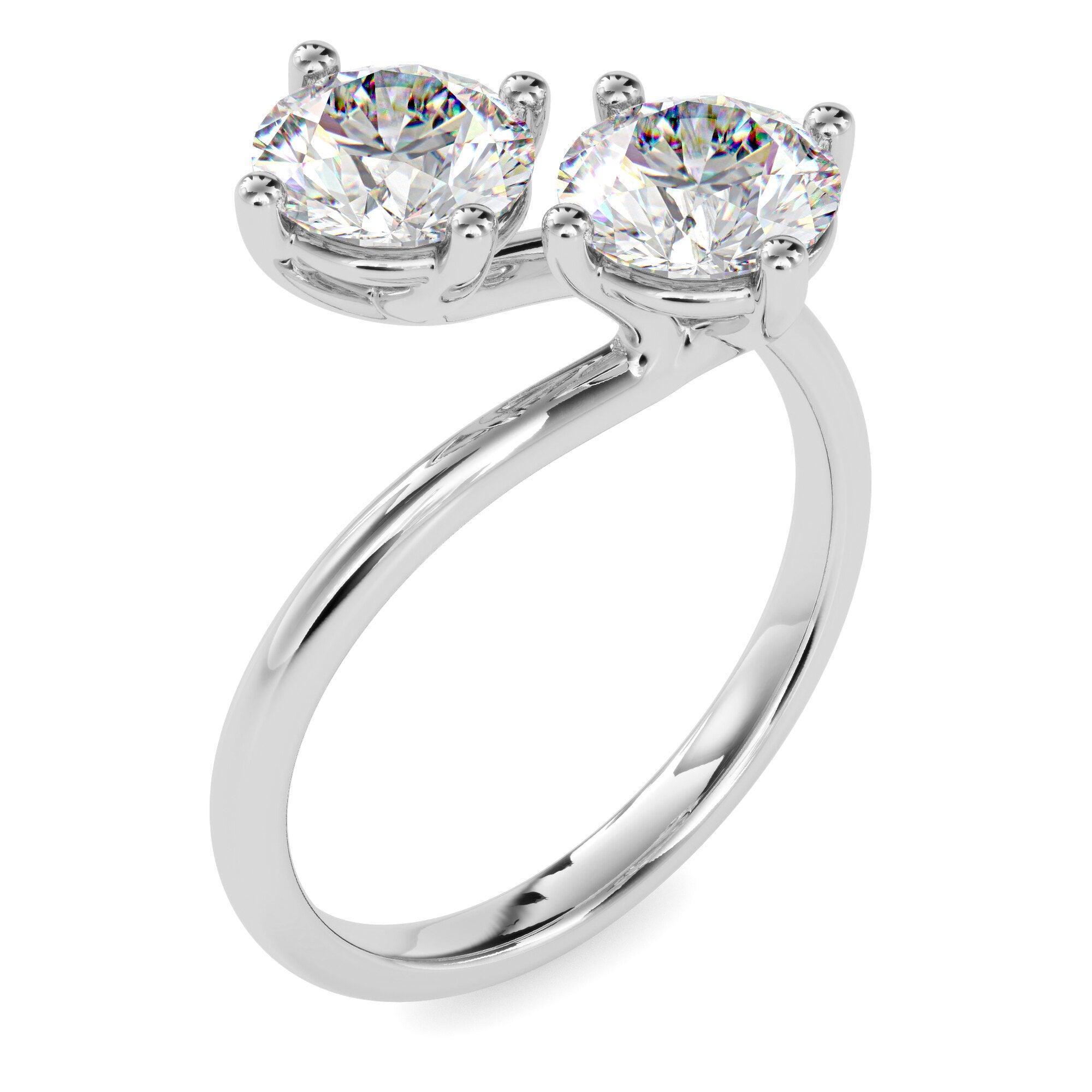 TAsa “Eternal Spark” Toi et Moi Ring - 2221`