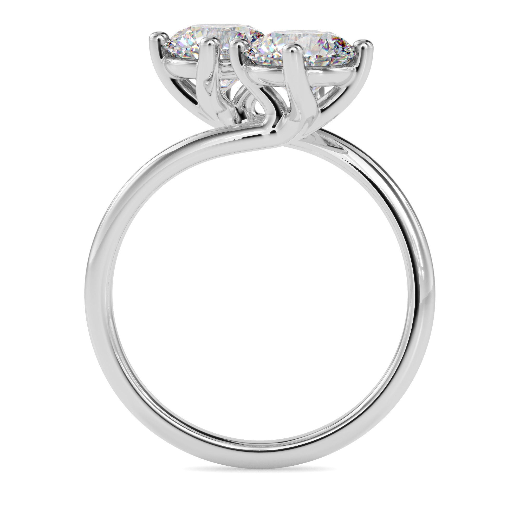 TAsa “Eternal Spark” Toi et Moi Ring - 2221`
