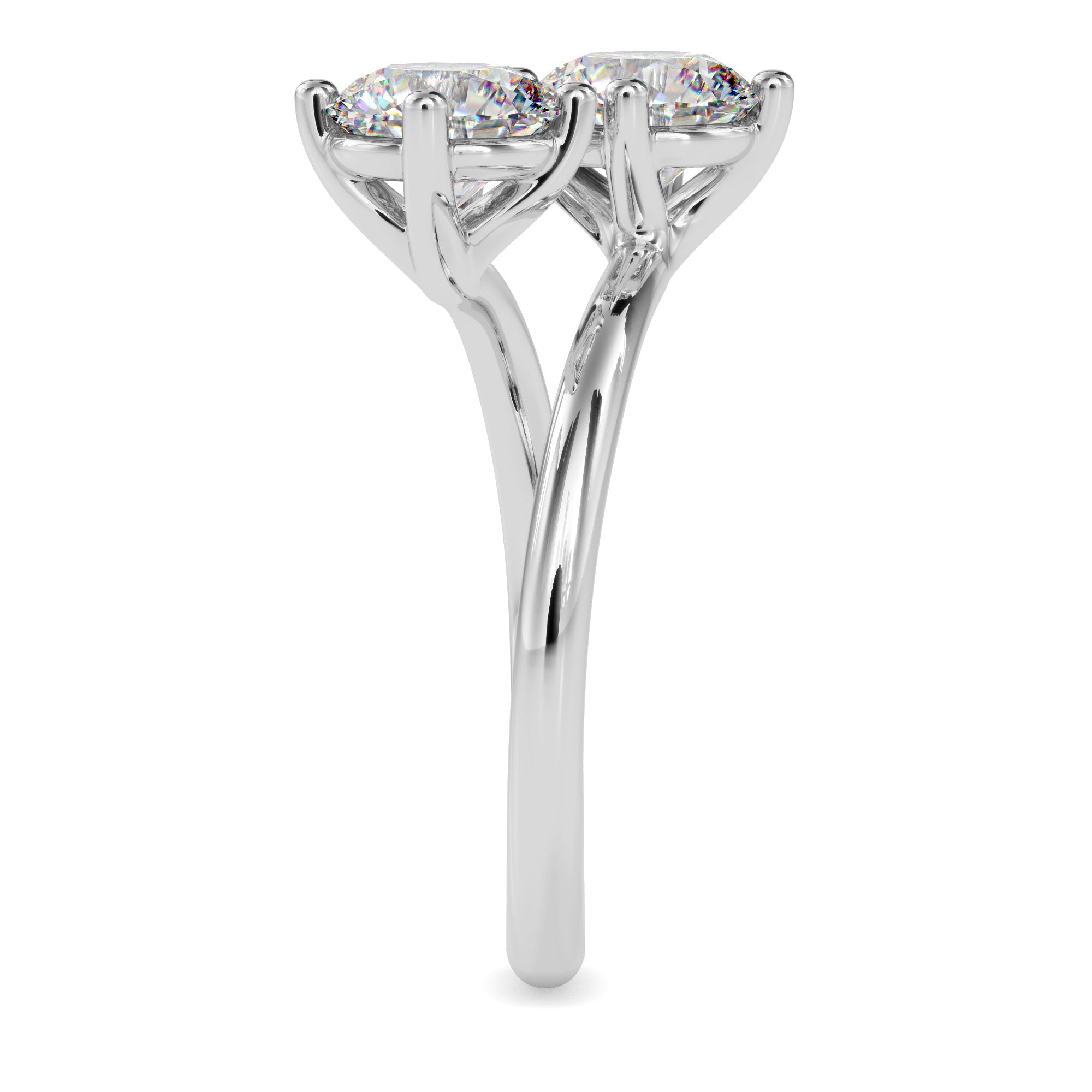 TAsa “Eternal Spark” Toi et Moi Ring - 2221`