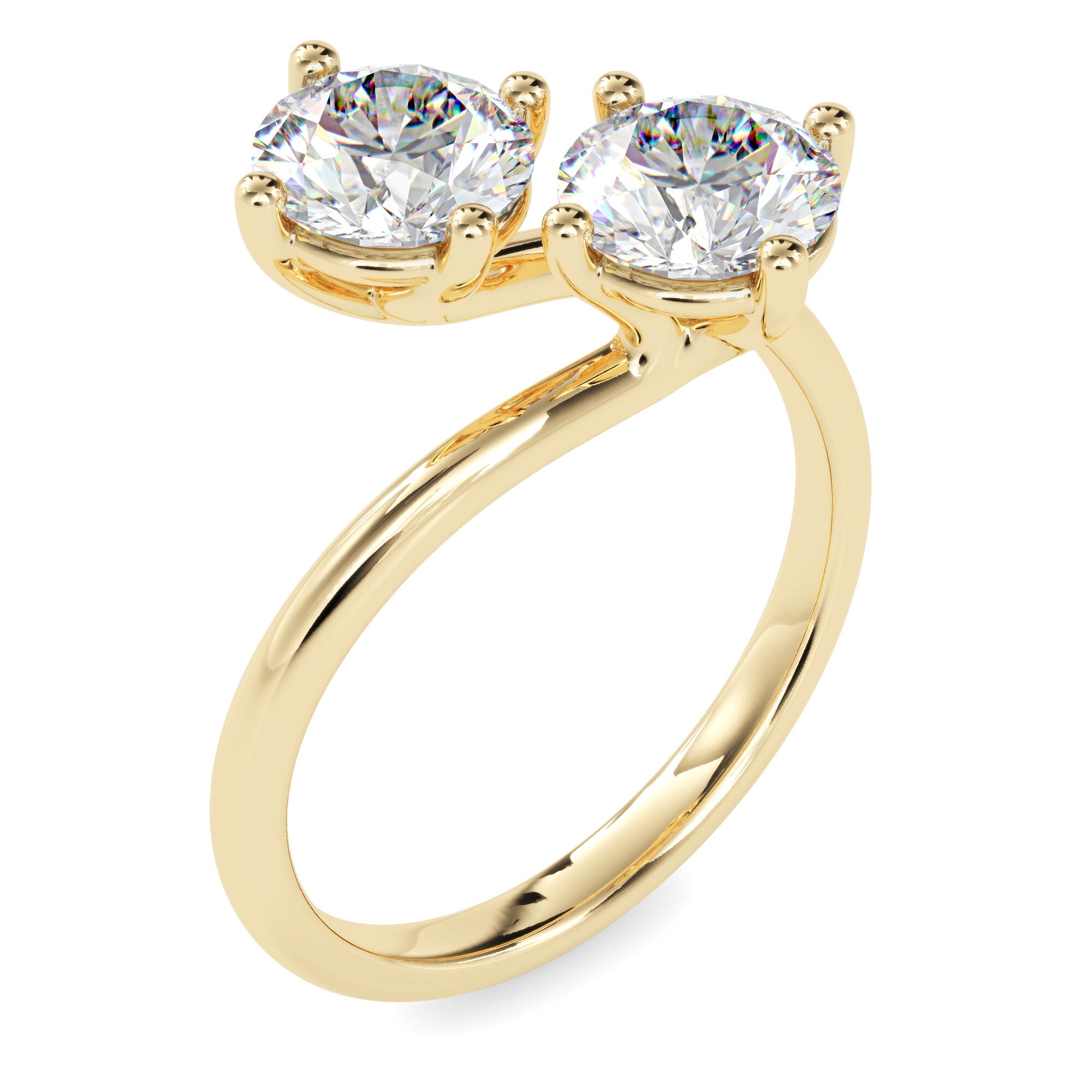 TAsa “Eternal Spark” Toi et Moi Ring - 2221`