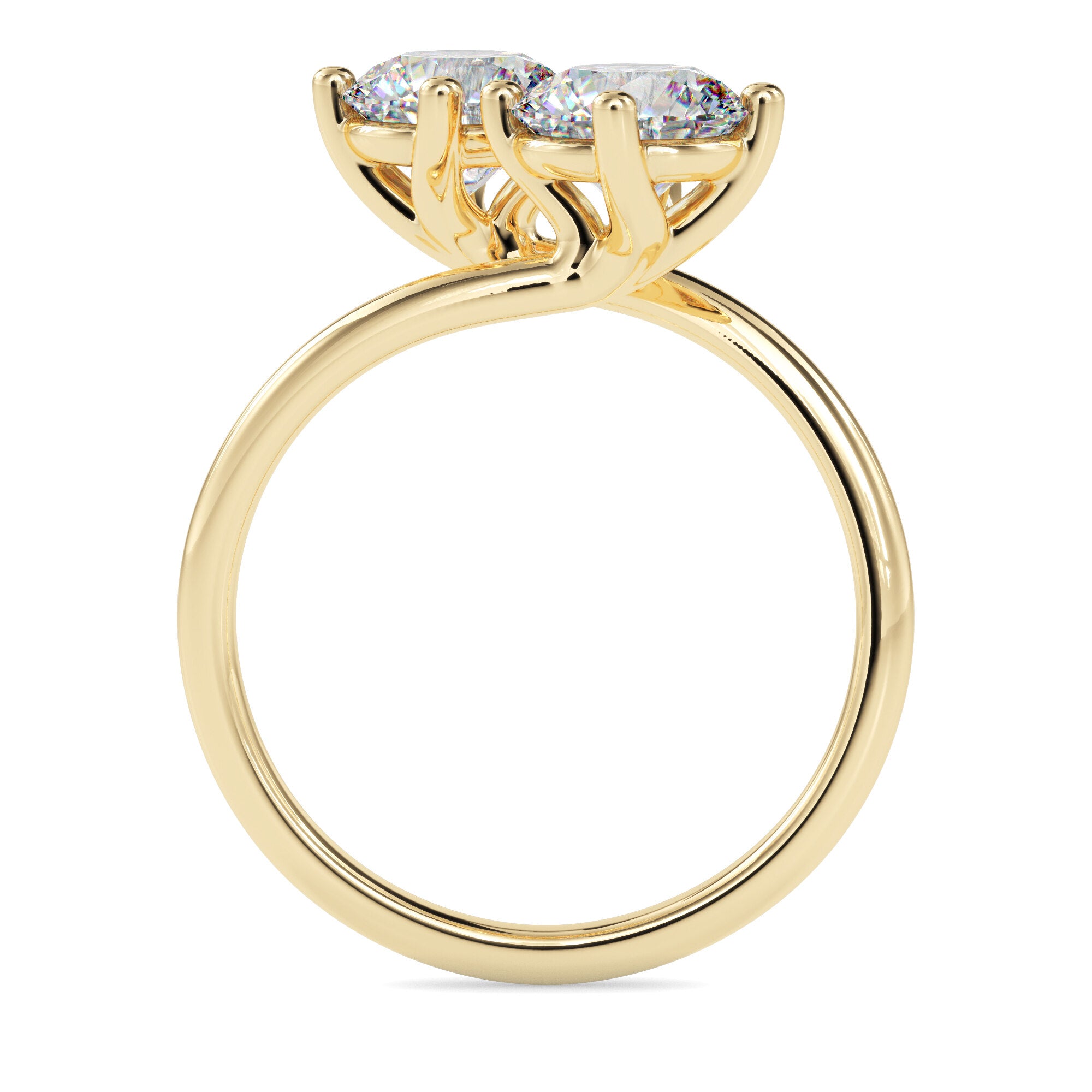 TAsa “Eternal Spark” Toi et Moi Ring - 2221`