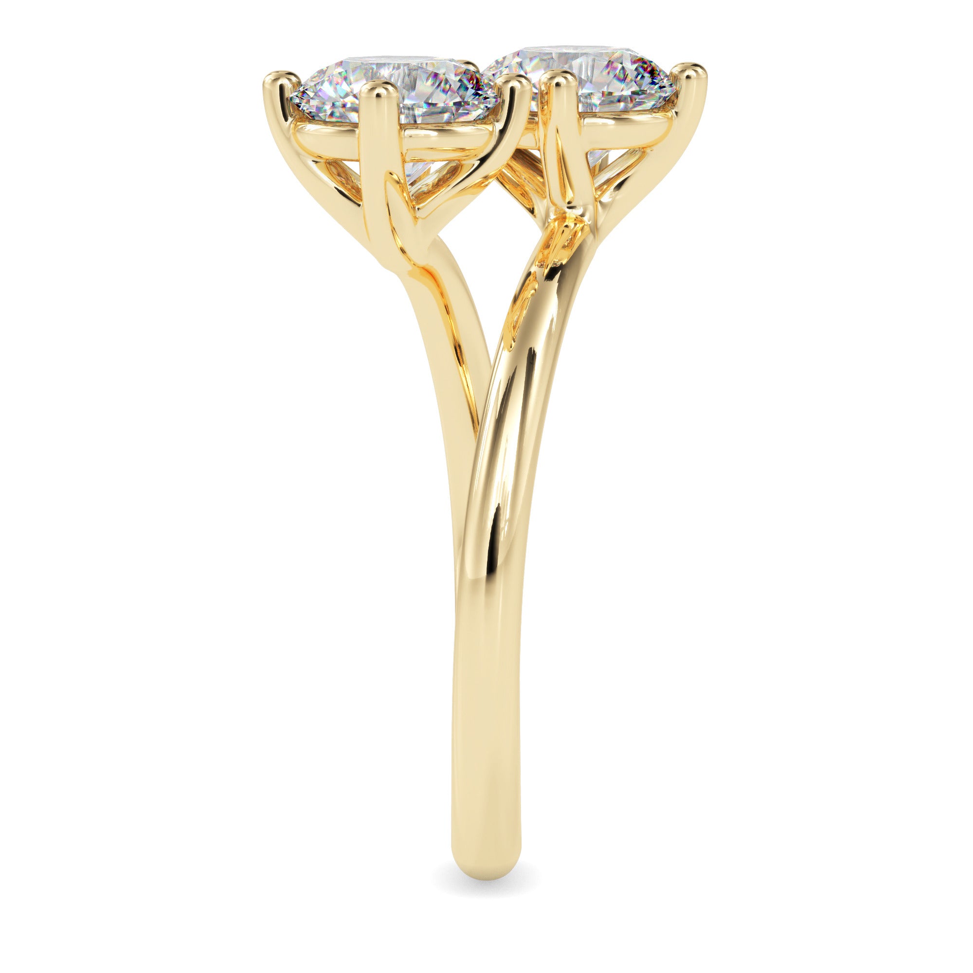 TAsa “Eternal Spark” Toi et Moi Ring - 2221`
